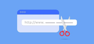 custom domain email hosting with scissors snipping url