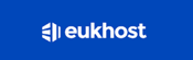 eUKhost Logo on blue background