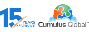 Cumulus Global logo highlighting its 15 years of service. 