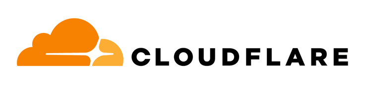 Cloudflare logo on a white background Cloudflare logo on a white background