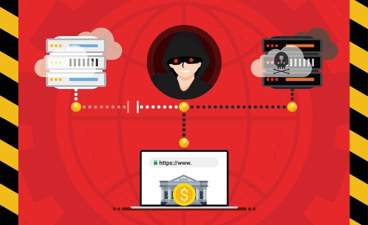 Illustration of hackers and DNS security features Illustration of hackers and DNS security features