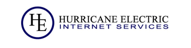 Hurricane Electric logo on a white background Hurricane Electric logo on a white background