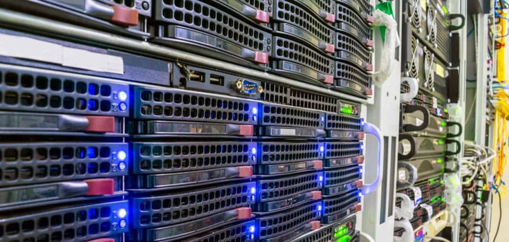 Rack of servers