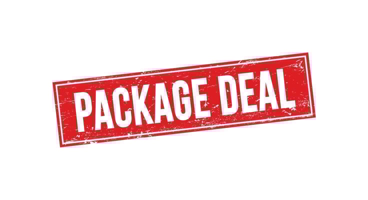 A sign that reads package deal A sign that reads package deal