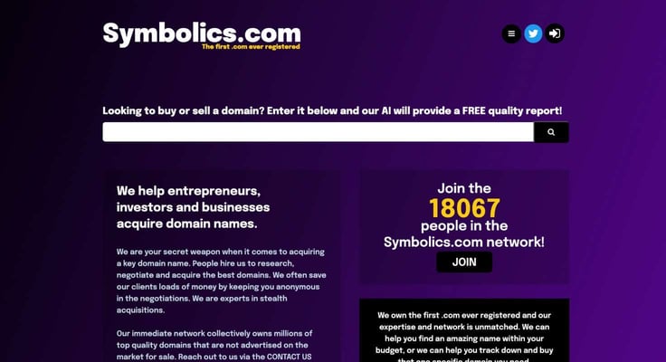 Symbolics.com screenshot