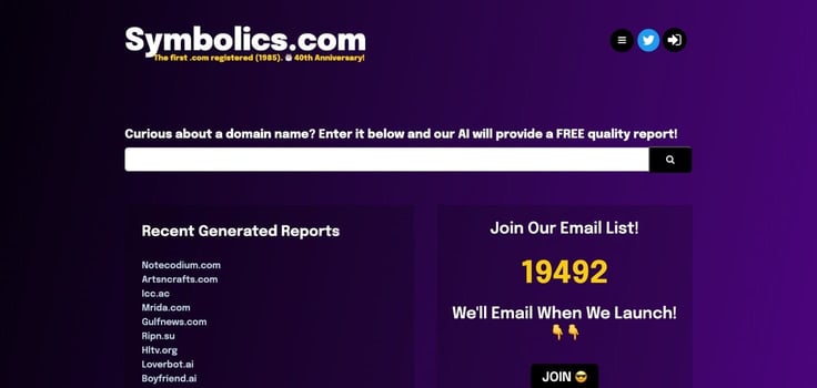 Symbolics.com website screenshot Symbolics.com website screenshot