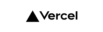 Vercel logo on a white background
