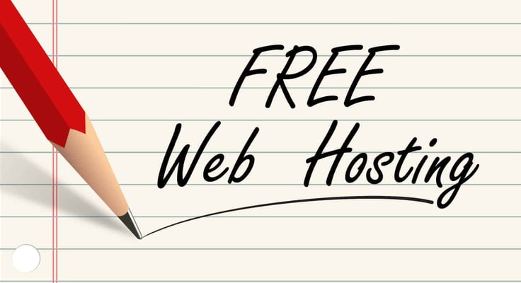 Free Hosting written on note