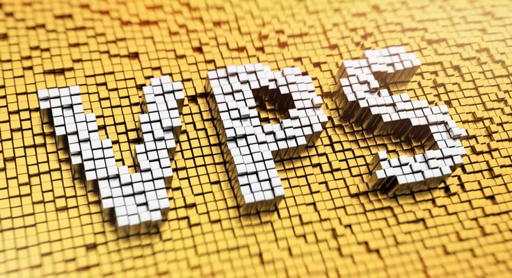 VPS in yellow and white pixels VPS in yellow and white pixels