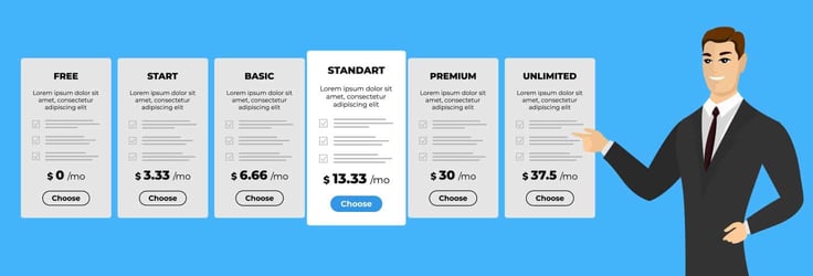 A selection of hosting plans