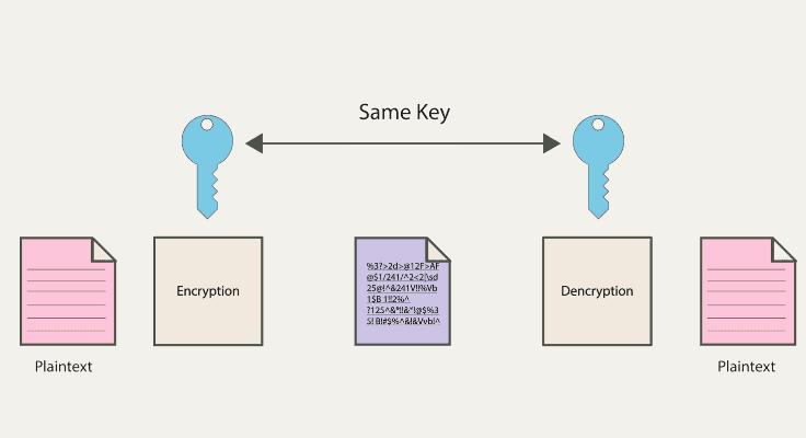An illustration of the password encryption process.
