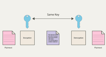 An illustration of the password encryption process. An illustration of the password encryption process.