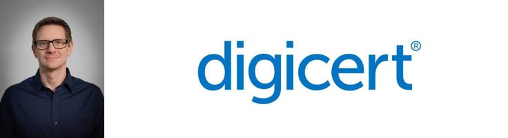 DigiCert Senior Vice President of Product Brian Trzupek and Logo