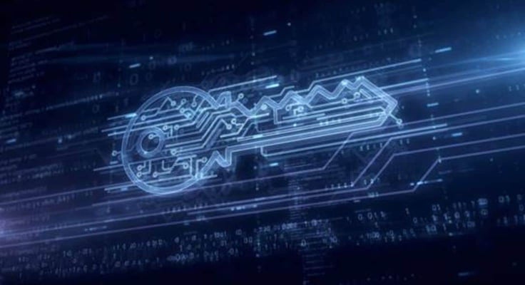 An image of a digitalized key