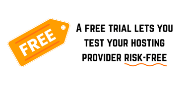 A free trial lets you test your hosting provider risk free