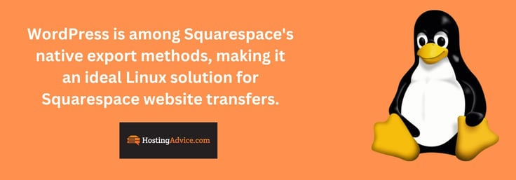 Graphic of Linux solutions for Squarespace transfers Graphic of Linux solutions for Squarespace transfers