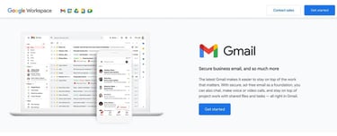 Screenshot of Gmail for Business