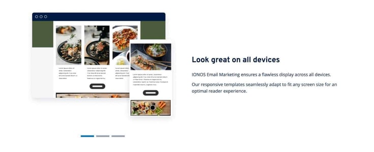 A screenshot of IONOS email webpage A screenshot of IONOS email webpage