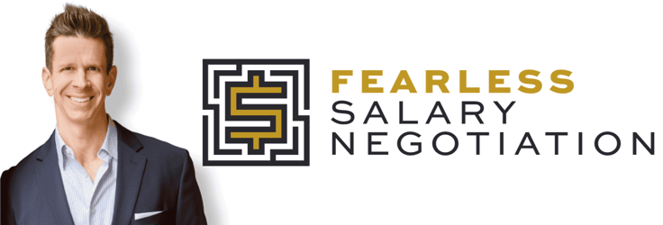 Josh Doody's headshot next to FearlessSalaryNegotiation logo. Josh Doody's headshot next to FearlessSalaryNegotiation logo.