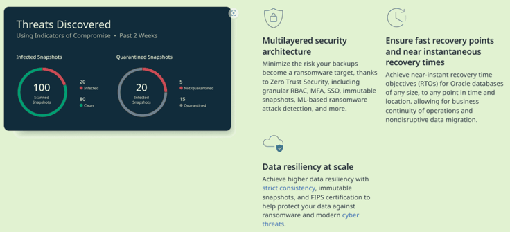 A screenshot from Cohesity's DataProtect page A screenshot from Cohesity's DataProtect page