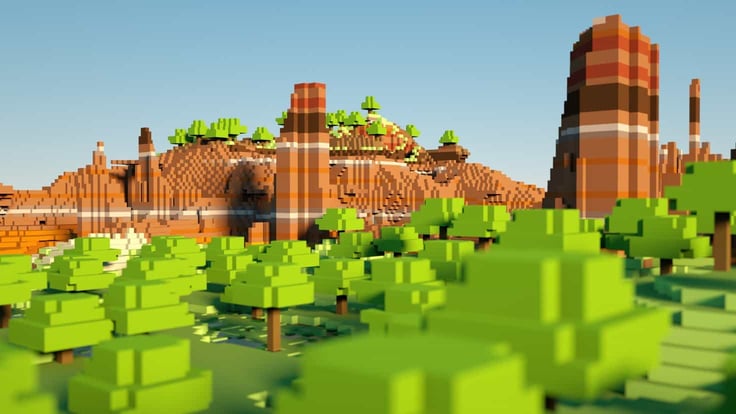 An in-game screenshot of Minecraft. An in-game screenshot of Minecraft.