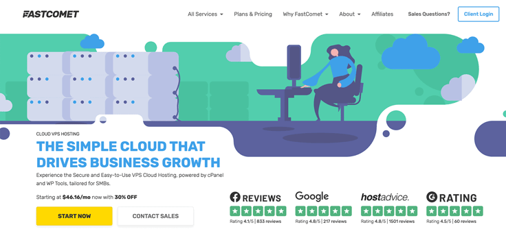 FastComet reseller landing page FastComet reseller landing page