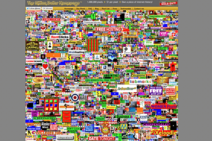 The Million Dollar Homepage homepage The Million Dollar Homepage homepage