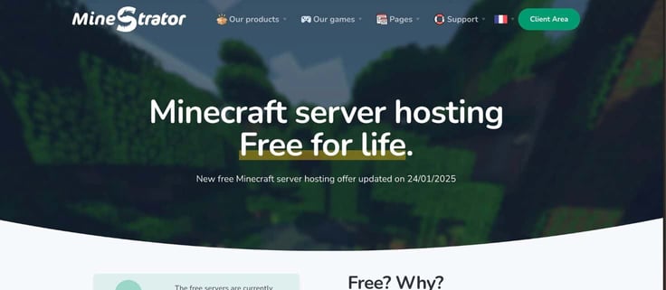 Screenshot of Minestrator