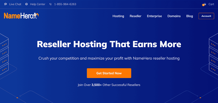 NameHero reseller homepage NameHero reseller homepage