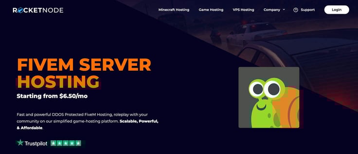 Screenshot from RocketNode website