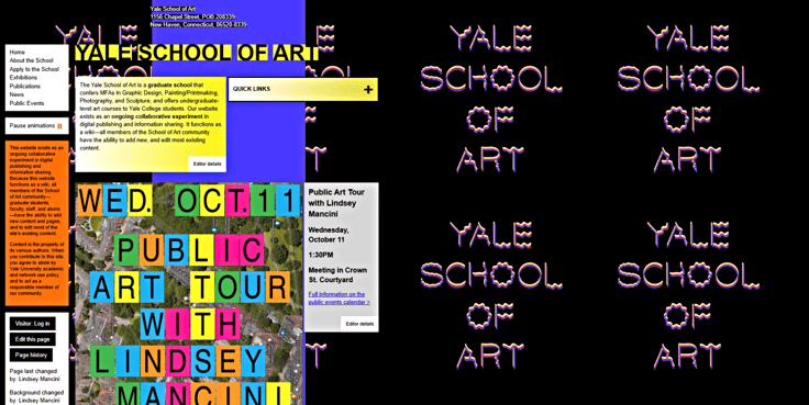 The Yale School of Art homepage The Yale School of Art homepage