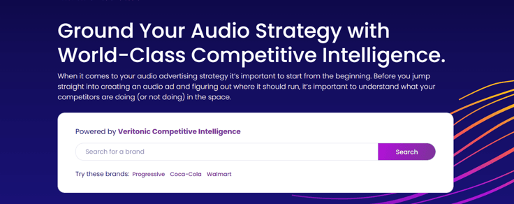 Veritonic Audio Ad Search tool