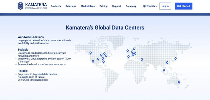Screenshot of the global data center map on Kamatera.com. Screenshot of the global data center map on Kamatera.com.