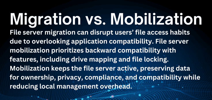 File server migration vs. mobilization File server migration vs. mobilization