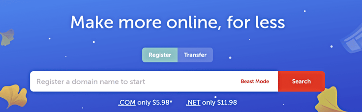 Namecheap homepage Namecheap homepage