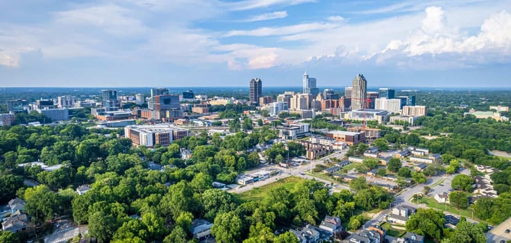 Raleigh arial view Raleigh arial view