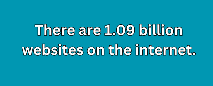 There are 1.09 billion websites on the internet