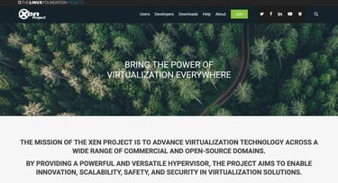A screenshot of Xen Project homepage A screenshot of Xen Project homepage