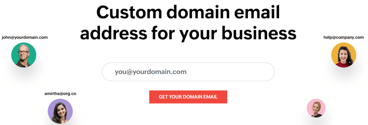 Zoho Mail homepage