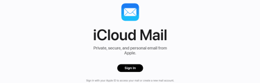 iCloud+ Mail homepage