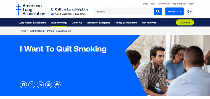 ALA website screenshot