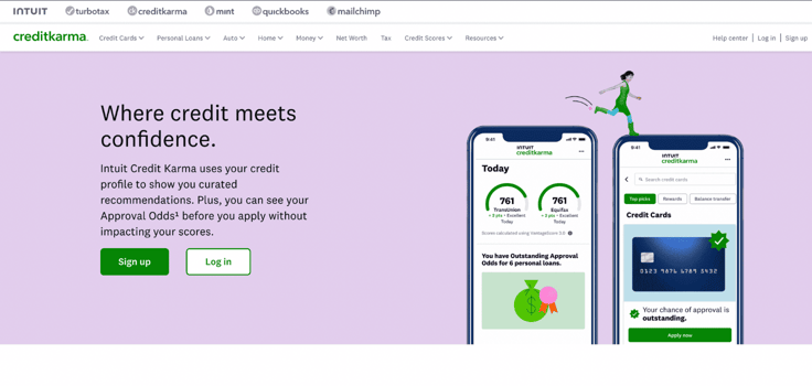 Credit Karma website screenshot Credit Karma website screenshot
