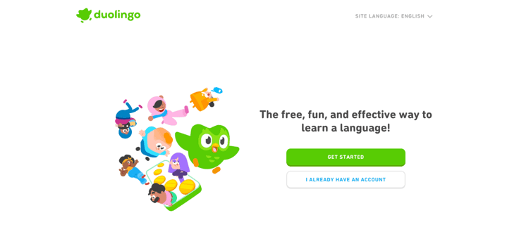 Duolingo website screenshot Duolingo website screenshot