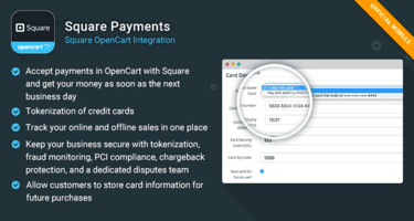 Square OpenCart integration screenshot