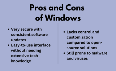 Pros and cons of Windows