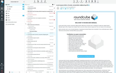A screenshot of Roundcube interface