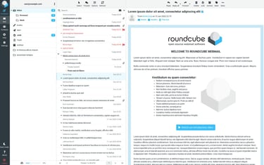 A screenshot of Roundcube interface A screenshot of Roundcube interface