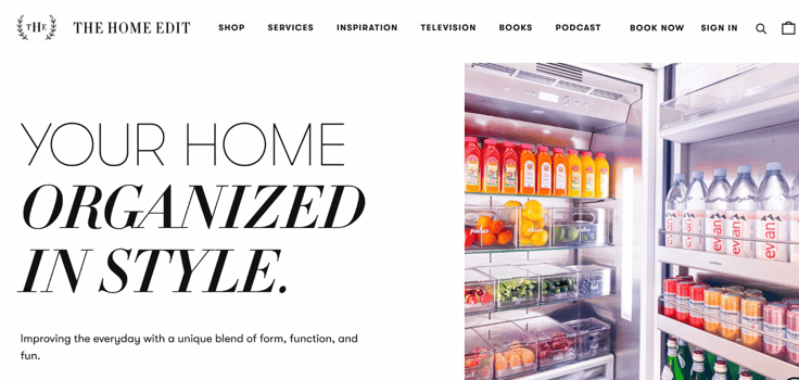 The Home Edit website screenshot The Home Edit website screenshot