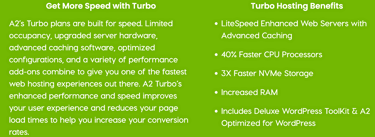 A2 Hosting Turbo Servers benefits