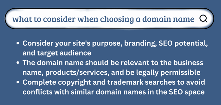 What to consider when choosing a domain name